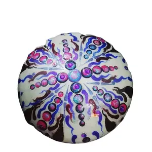 Magenta Magic 3" Hand Painted Dot Mandala Decorative Stone with Colorful Circular Patterns and Unique Design
