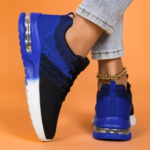 Women's air cushion sneakers - breathable mesh running shoes, soft PU sole, comfortable and lightweight design, suitable for travel, shopping and casual wear - all-season fashion sneakers