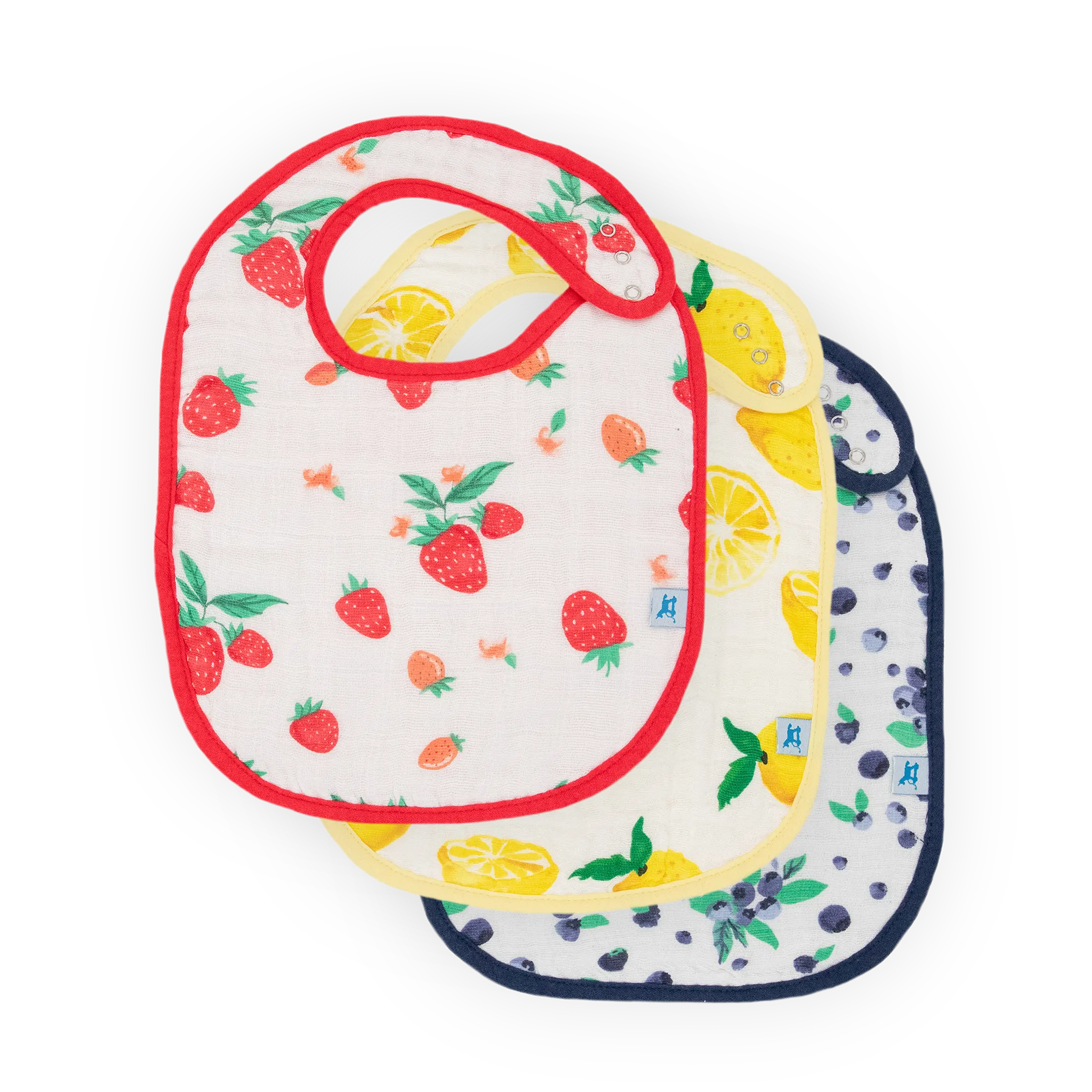 Cotton Muslin Classic Bib 3 pack - Berry Lemonade