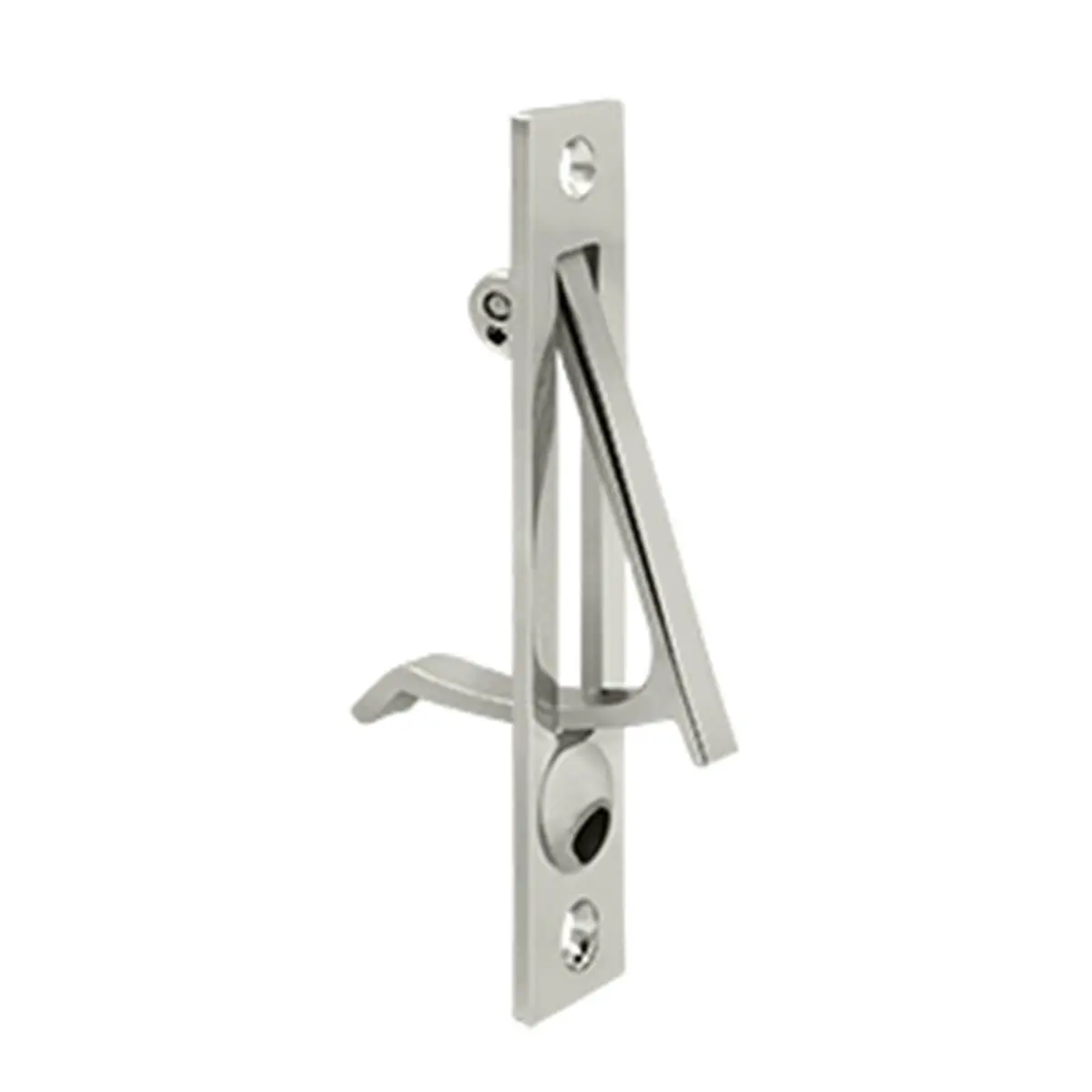 Deltana Solid 4 in. Edge Pull Hardware, Bright Nickel - 4 in. edge Design, Suitable for Pocket Doors, Use On Pocket Doors