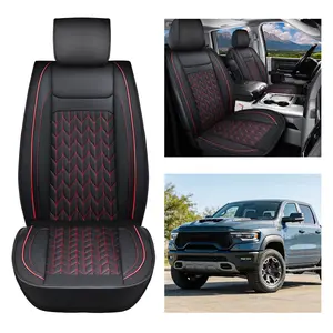 Nilight Car Seat Covers Custom Fit 2009-2024 Ram 1500 and 2010-2024 Ram 2500 3500 Waterproof Wear-Resistant Leather Anti Slip Cushion Front Set (2PCS Front Seat Cover) cover a car water car water Truck Autos  dealsforyoudays