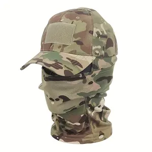 ski mask Tactical Balaclava Baseball Caps FullFace Mask Set Men Summer Snapback Sun HatOutdoor Hunting Camouflage Balaclava