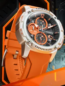 TIMEARTX Men's Automatic Watch, Luxurious Round Design, Fashion Waterproof Quartz Wristwatch, Calendar Three-Handed Watch for Men