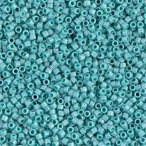 Matte Opaque Turquoise Green AB 11/0 delica beads || DB0878