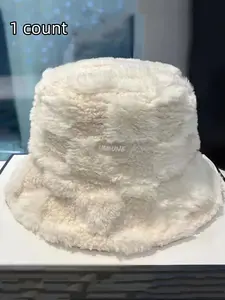 Solid Color Bucket Hat, Soft Dome Cap, Cute Thickened Warm Hat for Fall & Winter, Fashion Accessories for Both Men & Women