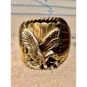 Eagle ring size 11 Navajo S Ray sterling silver women men