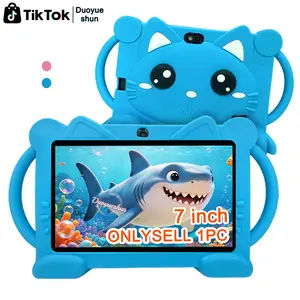 Best Gift for Kids! Summer 7-Inch Smart Tablet, Android WiFi Tablet, 5G WiFi, 2-in-1 Study & Office, HD Screen, Dual Camera, Shockproof Case, Online Class Ready, Early Learning + Entertainment, for Boys & Girls on Christmas/Birthday, USB Cable, No Adapter