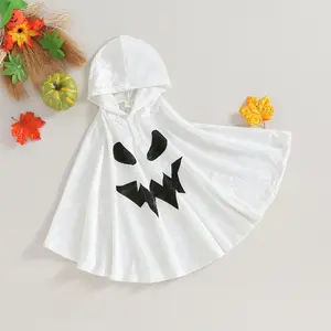 Toddler Baby Boys Girls Halloween Costume Ghost Party Face Cloak Hooded Cape Halloween Fancy Party Cosplay Outfits