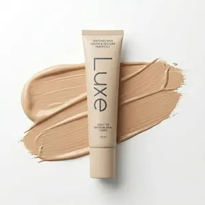 Luxe Color Changing Foundation for Women – Instantly Adapts to Your Skin Tone – Buildable Light-to-Medium, Medium Dark-to-Dark, Coverage – 12-Hour Wear – Natural Dewy Finish