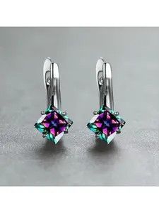 1 pair of super sparkling elegant and gorgeous diamond shaped women's earrings and earrings suitable for brides' weddings, daily parties, banquets, celebrations, ladies' jewelry gifts