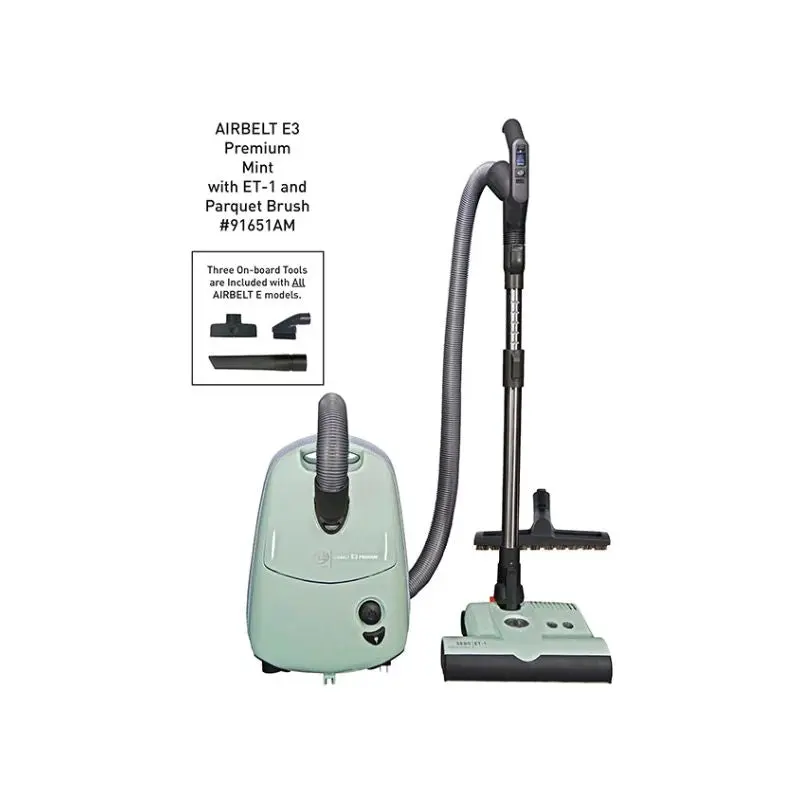 SEBO AIRBELT E3 Premium Dual Control Handle Canister Vacuum Cleaner Pastel Green