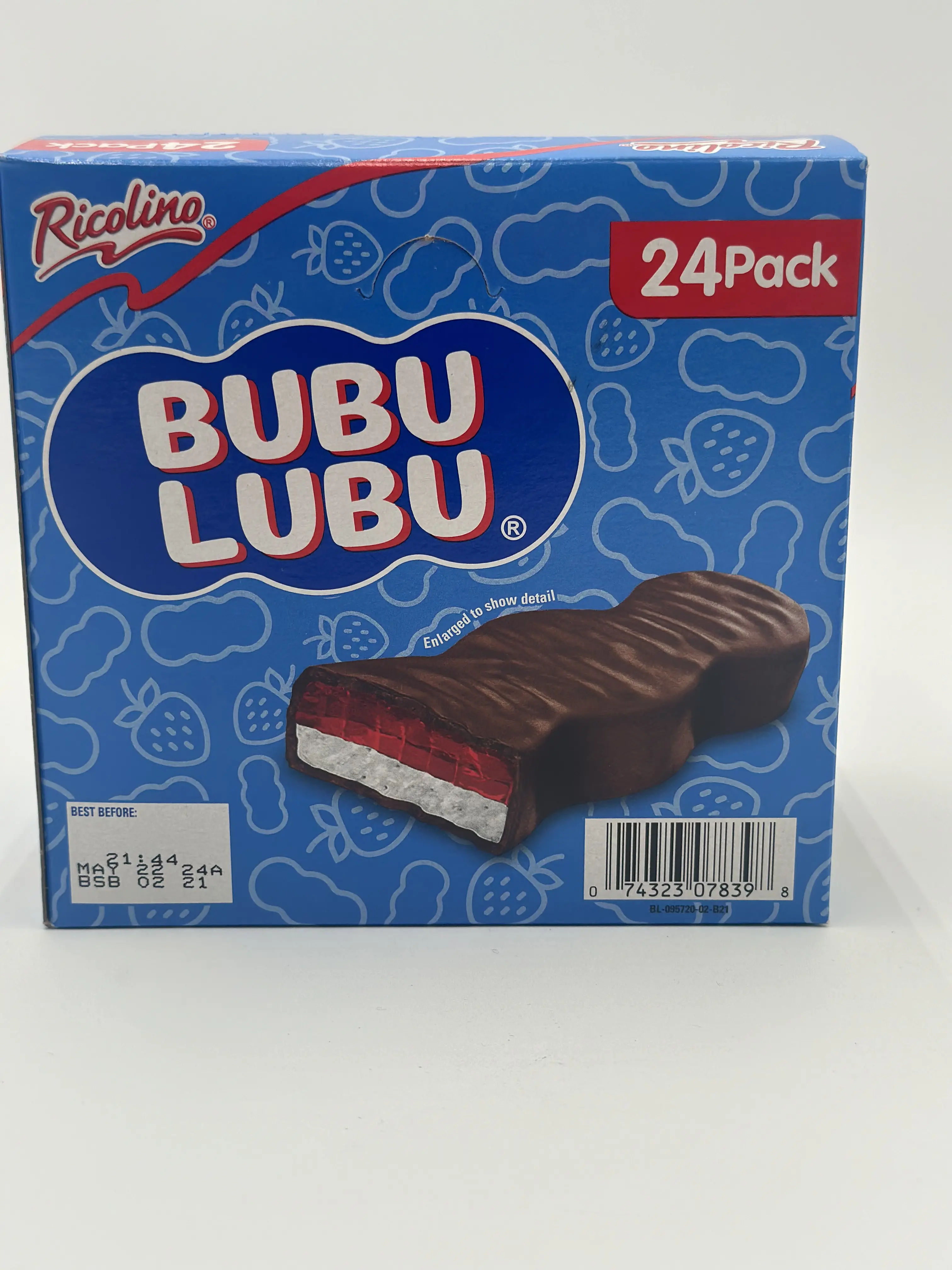BUBU  LUBU  MARSHMALLOW AND STRAWBERRY  24 PACK CANDY