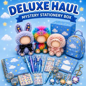 Deluxe Sealed Blind Stationery Boxes, Collectible Figurine Haul with Home Decor, Anime Action Figure Set, Soft Adorable Realistic Multi-Jointed Figures