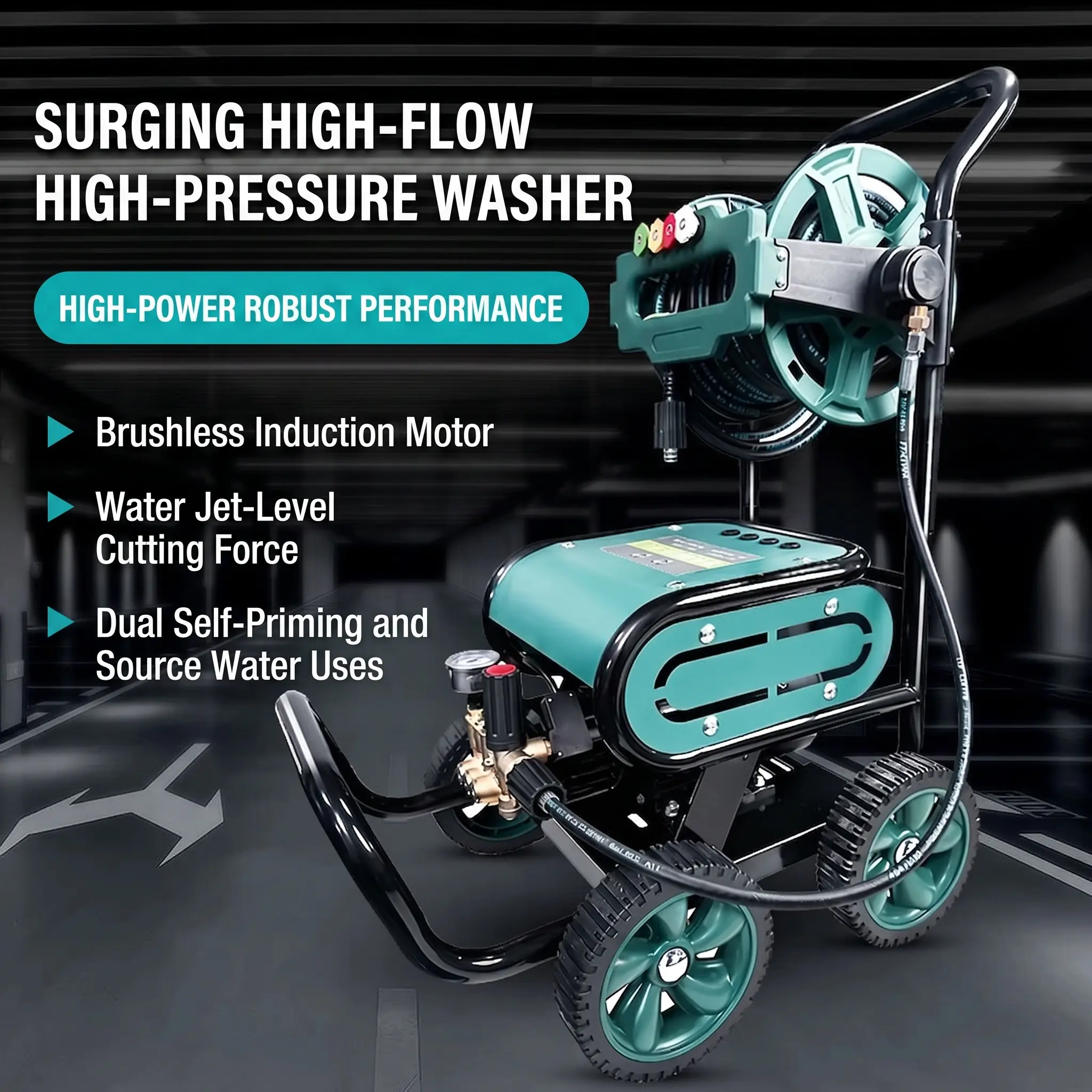 Electric Power Washer, 3000 PSI 2 GPM Portable Pressure Washer with Adjustable Water Pressure Nozzles & Foam Cannon for Heavy Duty Cleaning (Tools & Hardware Power Tool)