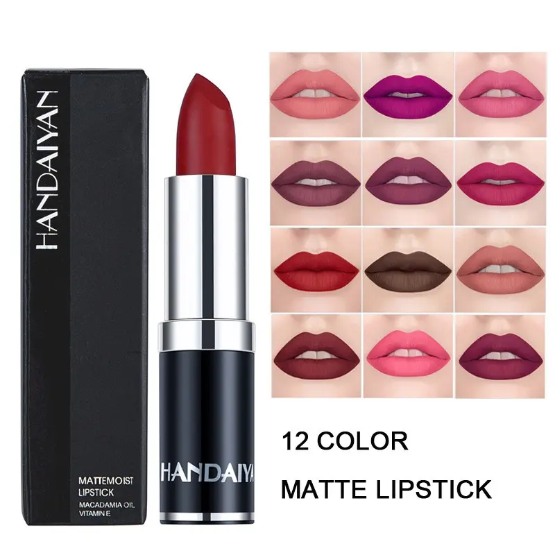 Handaiyan Matte Velvet Lipstick, Long-Lasting Moisturizing Hydrating Lip Balm, Smooth & Silky Finish, Perfect for Daily Use, Makeup Essentials