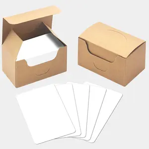 200 count Blank White  Paper Round Corner Flash  Message  Index Card (3.5" X 2.1")