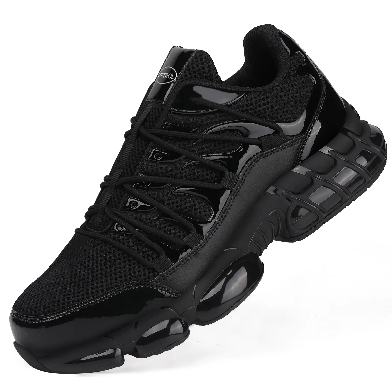 Steel Toe Work Shoes for Men SafetyComposite Toe Sneakers LightweightComfortable Black Wide UtilityIndestructible Industrial ConstructionCushion Zapat