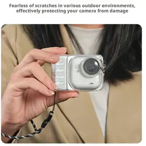 For Insta360 Go Ultra Protective Cover TPU Ice Sensing Heat Dissipation Anti Drop Protective Case With Lens Cap & Lanyard