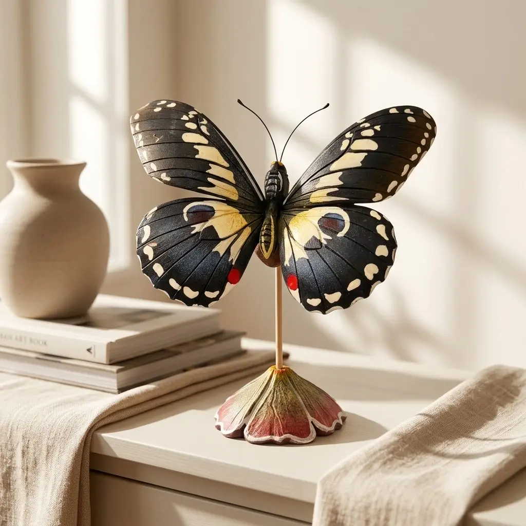Handcrafted Coconut Shell Butterfly | Imported from the Dominican Republic | Tropical Butterfly Decor | Eco-Friendly