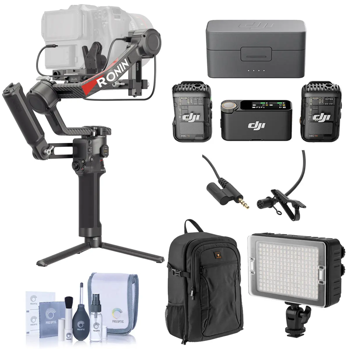 DJI RS 4 Pro Combo Camera Stabilizer - Bluetooth-Enabled, Joystick-Controlled Camera Accessories Complete Kit