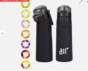 1pc Air Water Bottle With 1pc Random Flavor Pods Portable Transparent With Straw Leak Proof Suitable for Outdoor Sports
