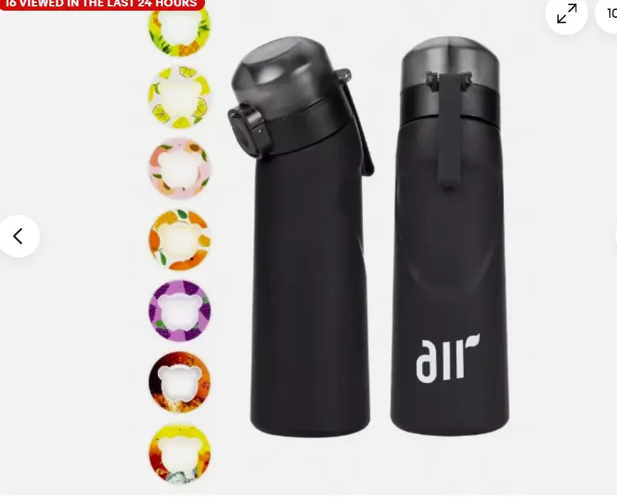 1pc Air Water Bottle With 1pc Random Flavor Pods Portable Transparent With Straw Leak Proof Suitable for Outdoor Sports