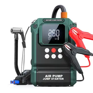 Car Jump Starter Portable Air Compressor 2000A Peak (6.0L Gas, 4.5L Diesel) with LED Light, Booster Jumpstarter, and Power Bank - Automotive