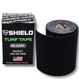 SHIELD Turf Tape Football – USA Made Arm Protection, Sweatproof Athletic Tape, Extra Wide, 5 Yards, Flexible Fit – Black