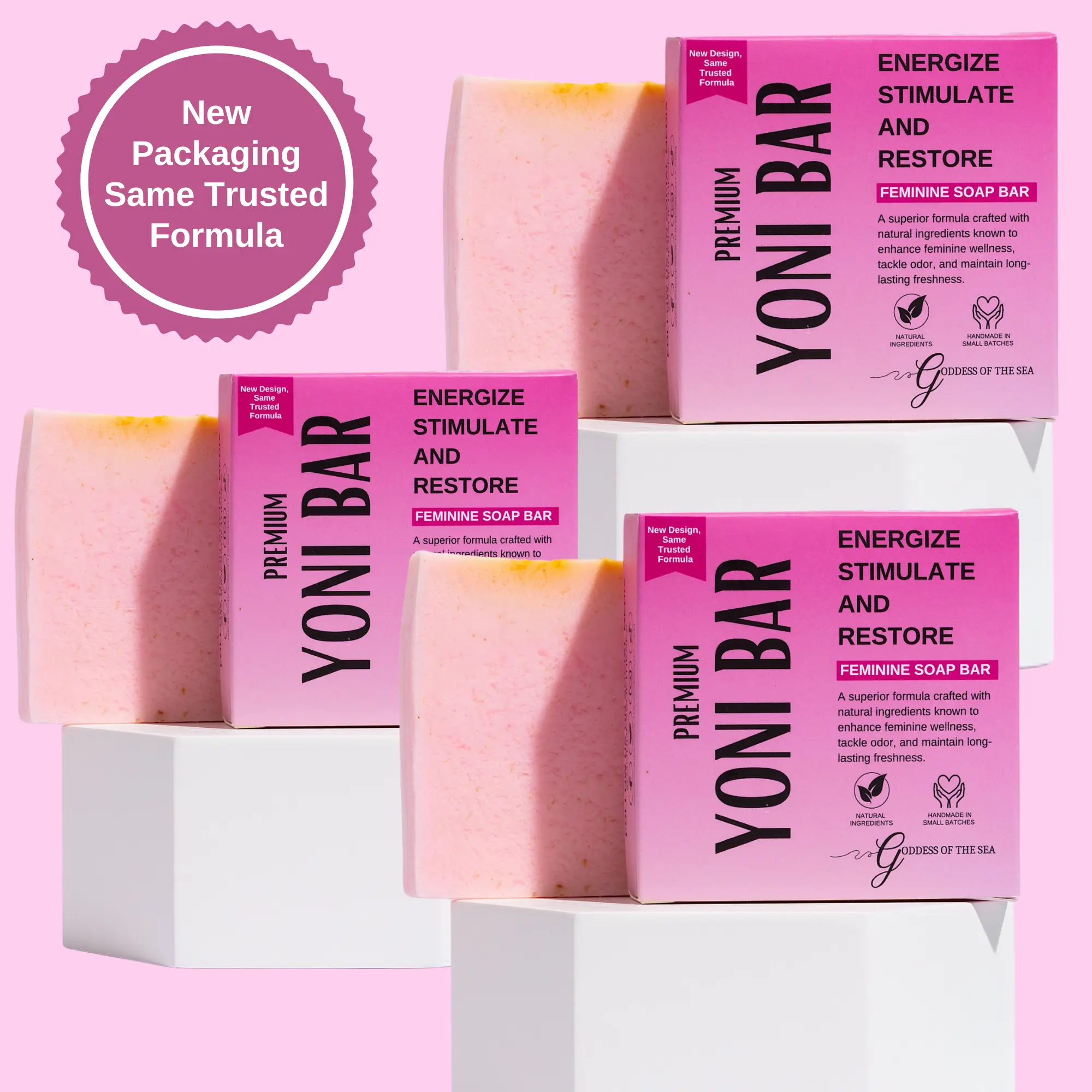 3 Bar Bundle - Premium Yoni Bar – Natural Feminine Care Soap for pH Balance, Odor Control & Hydration | Organic Herbal Ingredients | Gentle Yet Effect