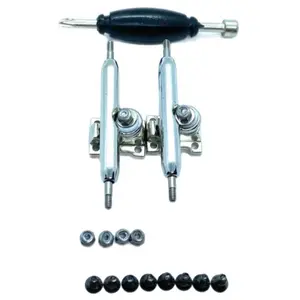 LC BOARDS FINGERBOARD 34MM TRUCKS SILVER PRO SHAPED WITH LOCK NUTS