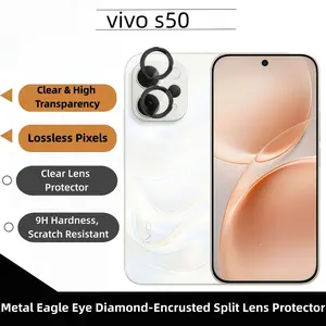 Vivo S50 Rear Camera Metal Eagle Eye Tempered Glass Lens Protector Film, Durable Scratch-Resistant Design, Perfect Fit for Vivo S50