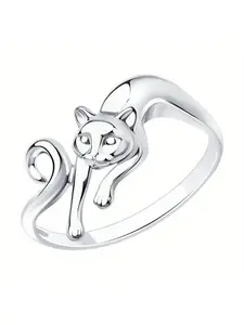 Fashion niche little fox women's ring suitable for daily holiday gatherings, dates, ladies' jewelry gifts