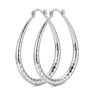 925 Sterling Silver Hoop for Women Hypoallergenic 14K Gold Plated Sterling Silver Lightweight Oval Hoop Earrings,Non Tarnish Large Hoop Earrings