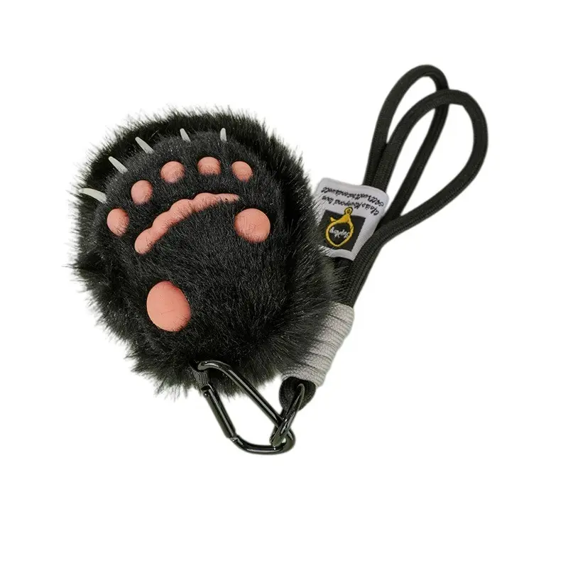 Global Panda Plush Bag Charm, Cute Panda Paw Keychain, Soft Fuzzy Accessory for Bags, Perfect Gift for Animal Lovers, Fluffy Keychain