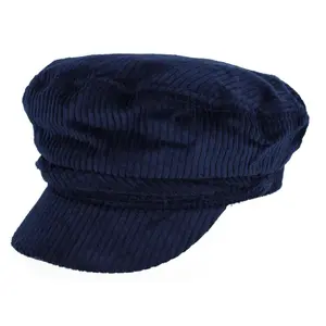 CTM Women's Chunky Corduroy Cabbie Hat
