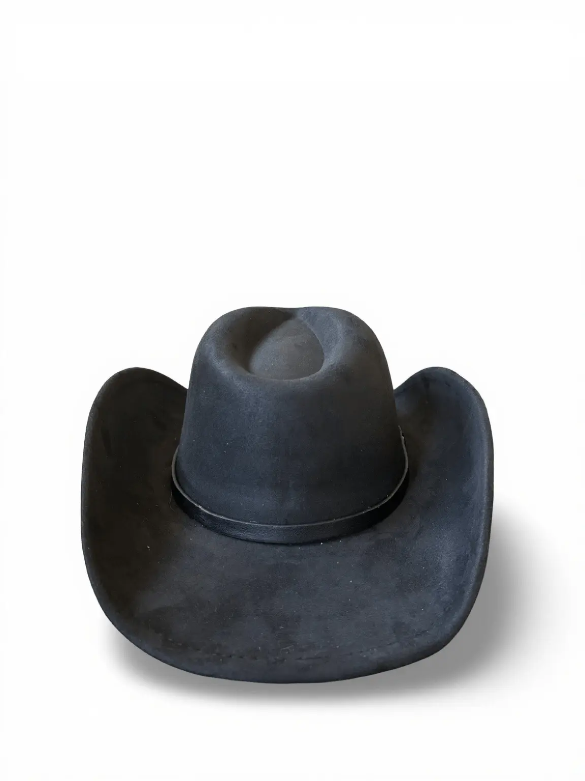 Rodeo Festival Western Black Wool Felt Hat With Concho Band ILLUMA Western Cowgirl Hat with Silvertone Concho band  main image 3