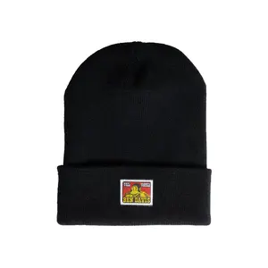 Ben Davis Unisex Casual Black Beanie, Fashion & Clothes Accessory Hat