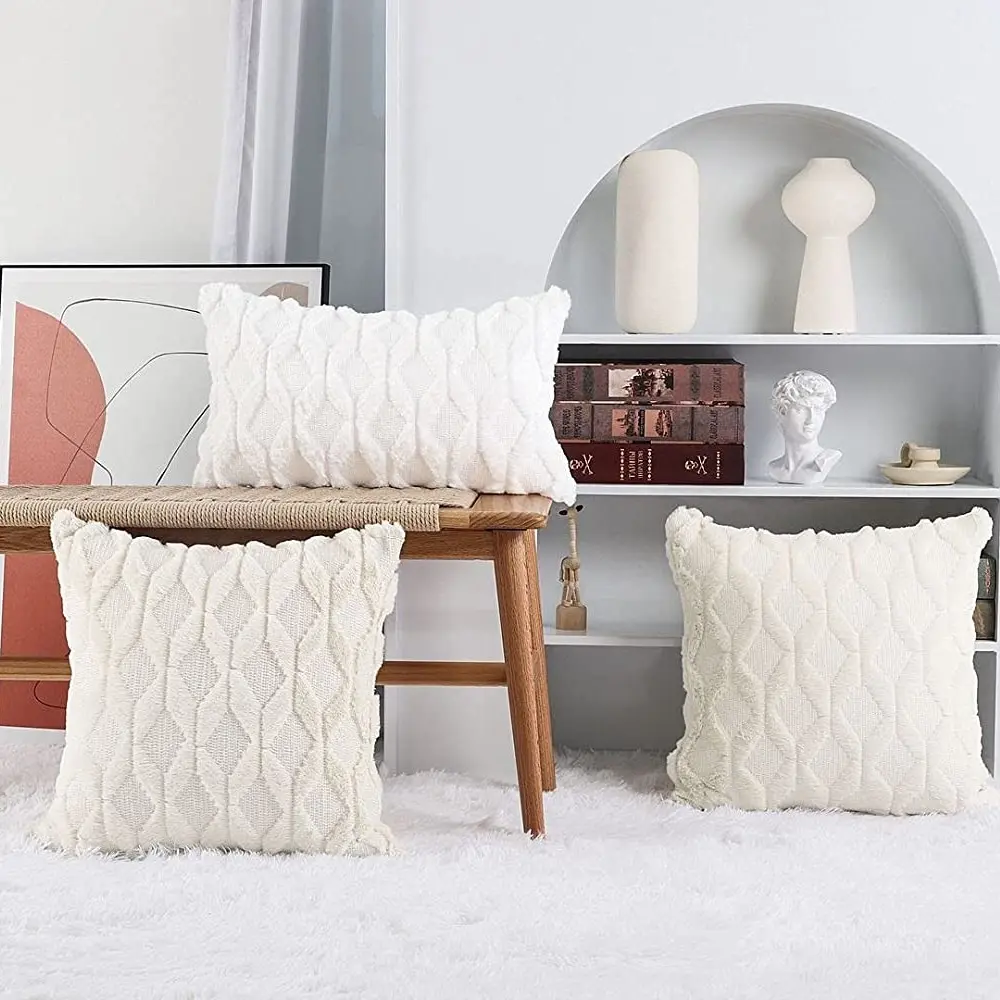NEW Set of 2 Soft Plush Decorative Pillow (With/Without Inserts) NEW Set of 2 Soft Plush Decorative Pillow (With/Without Inserts)