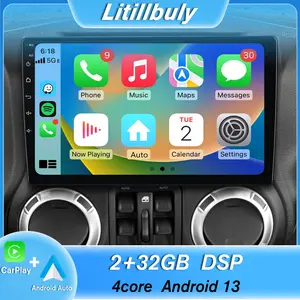Car Stereo for Jeep Wrangler/Unlimited 2007-2018 & Dodge Ram Pickup 1500/2500/3500 2009-2012 13.1inch touchscreen has Android Auto Wireless Carplay, Bluetooth WIFI supports GPS Navigation