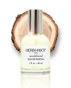 HERB & ROOT Sandalwood Eau de Parfum - Warm, Sweet, Resinous Scent for Women or Men - Vegan, Cruelty-Free, Made in the USA - 30ml