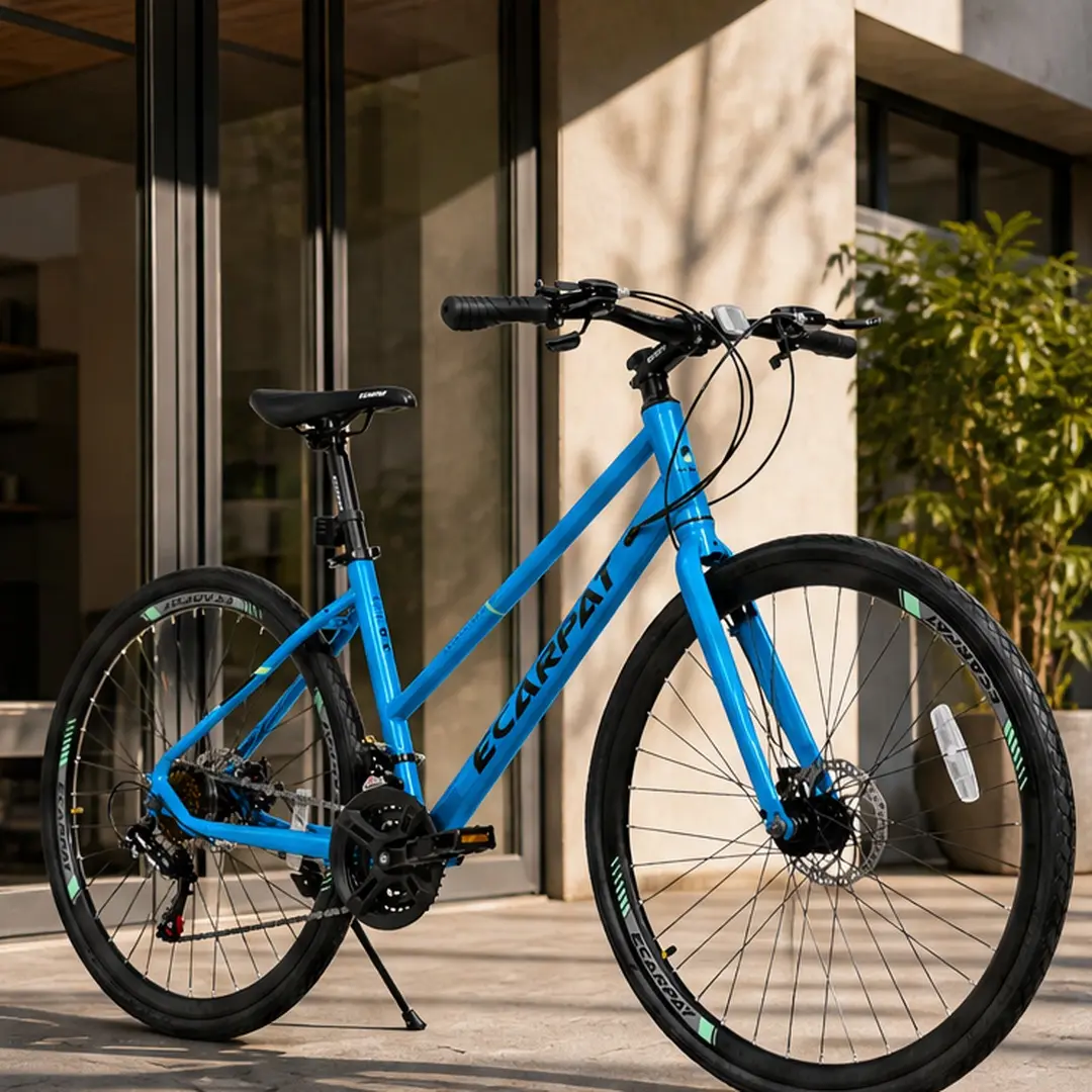 700C Road Bike, Classic Steel Frame Commuter Bicycle for Men/Women with 21 Speeds, Disc Brakes, and Aluminum Alloy Wheels, Adults, Daily Commute, 700C X 35Mm, City Bikes, Student Transportation, Long-Lasting