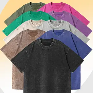 Washed distressed oversized vintage trendy brand batik cotton t-shirt for men and women, drop shoulder, loose fit, short sleeve