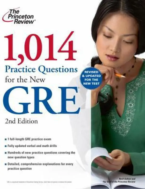 USED-1,014 Practice Questions for the New GRE, 2nd Edition (Graduate School Test Preparation) by Princeton Review (Paperback)