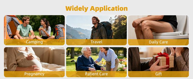 Anylock Portable Bidet for Travel, High Pressure Electric Handheld Bidet Sprayer, 350-550ML Expandable Bottle for Personal Hygiene, USB-C Rechargeable Waterproof, Travel Bidet for Women & Men