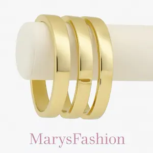 Set of 3 bangle style bracelets, 6 millimeters wide, ideal for size 8, high-quality jewelry for everyday wear