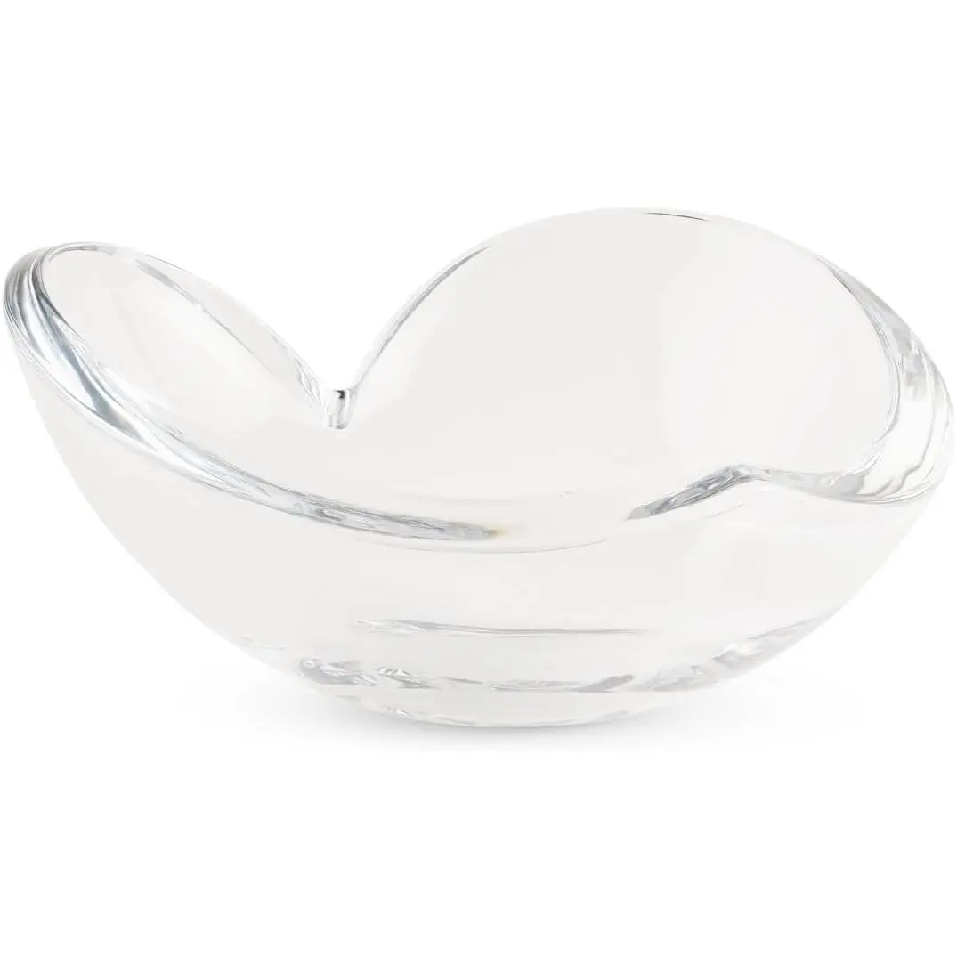 Glass Heart Bowl | Medium Sized  Catchall Bowl |  for Candy Lovers, Valentines Day, Mother's Day, or Anniversary | 6.25-Inch | Made of Glass | Designed by Sean O'Hara