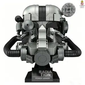 Sci-Fi Heavy Armor Helmet Building Blocks Set - 1088PCS Building Block Assembly Collectible Model Kit with Exquisite Gift Box, Ideal for Holiday & Kids' Presents, Building Sets