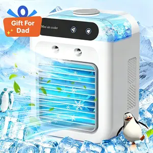 【FathersDayGift】Portable Air Conditioner 3-in-1 Fan with 2 Mist Speeds – Personal Evaporative Cooler for Bedroom, Office & Camping, 1800mAh Battery & 500ml Tank Air Cooler Fan