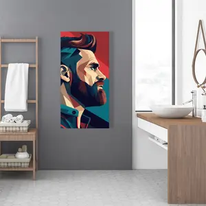 212 MAIN C1RC24485GC4PW 24x48 in. Courageous Beige Wall Photo Print - Artistic Minimalist Home Decor, Decoration, Ideal Gift for Elegant Room Supplies