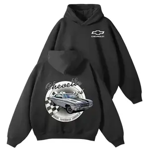 Chevelle Muscle Car Streetwear Hoodie – Vintage Racing Graphic Pullover for Car Fans & Gearheads, Gift For Him